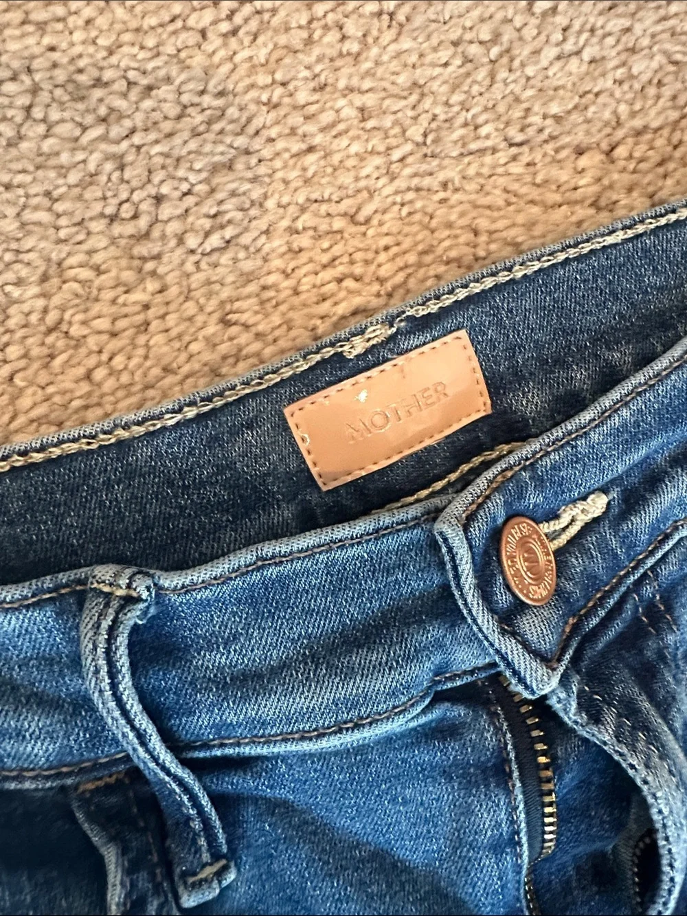 MOTHER hustler ankle fray jeans High-Rise 29